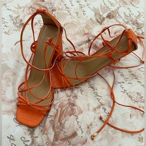 Orange sz 10 sandals